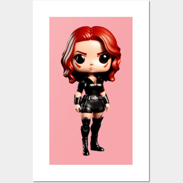 Funko Pop Black Widow 3D Render Wall Art by Rahul Store 24